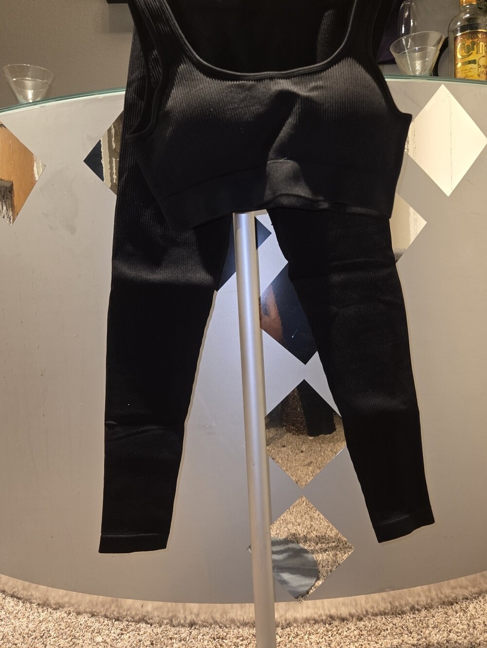 Ladies Ribbed Leggings Set